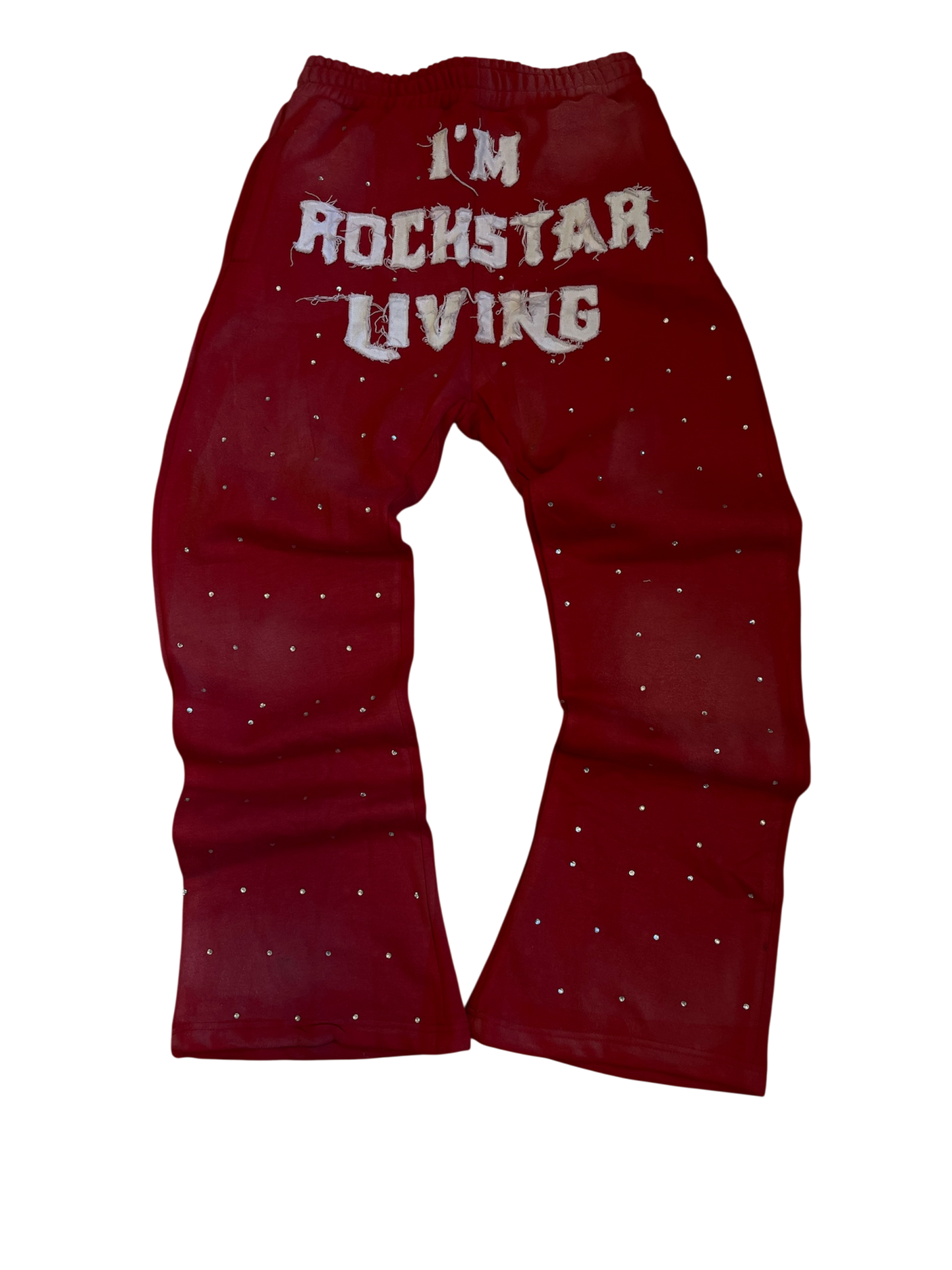 Show Rocker Flared Sweats - Red