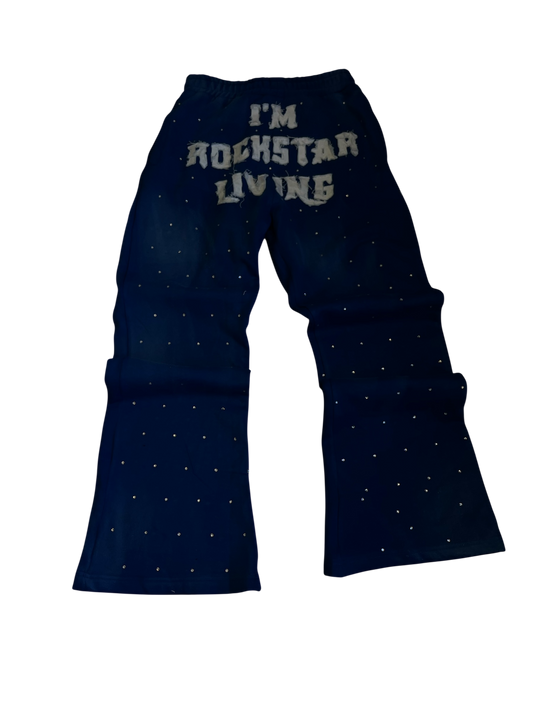 Show Rocker Flared Sweats - Blue
