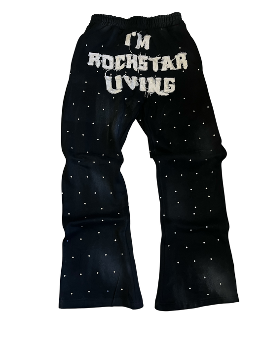 Show Rocker Flared Sweats - Black