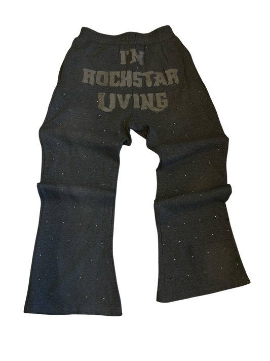 Show Rocker Flared Sweats - Gray